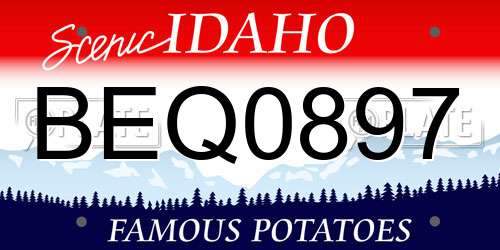 BEQ0897 Idaho License Plate