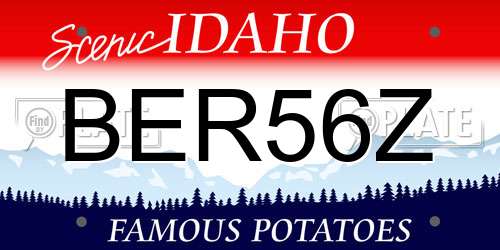 BER56Z Idaho License Plate