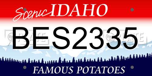 BES2335 Idaho License Plate