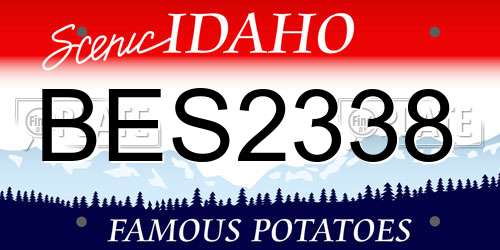 BES2338 Idaho License Plate