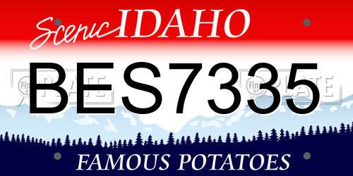 BES7335 Idaho License Plate