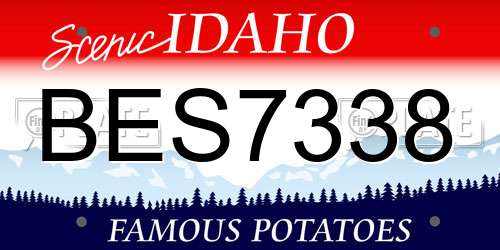 BES7338 Idaho License Plate