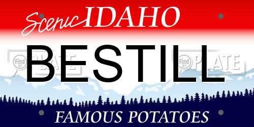 BESTILL Idaho License Plate
