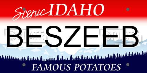 BESZEEB Idaho License Plate