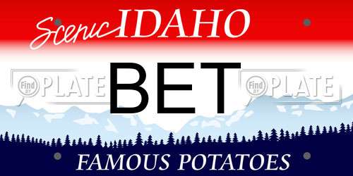 BET Idaho License Plate