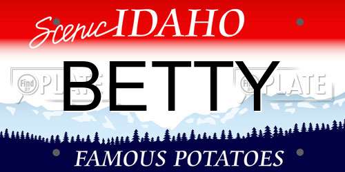 BETTY Idaho License Plate