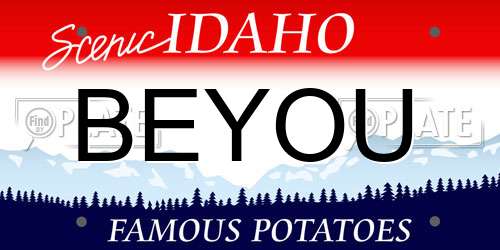 BEYOU Idaho License Plate