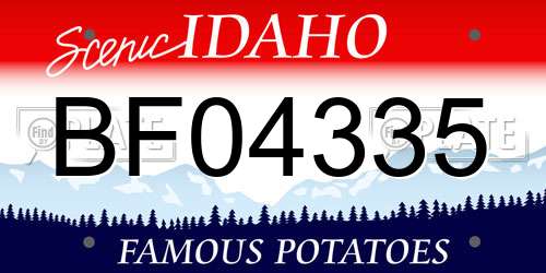 BF04335 Idaho License Plate