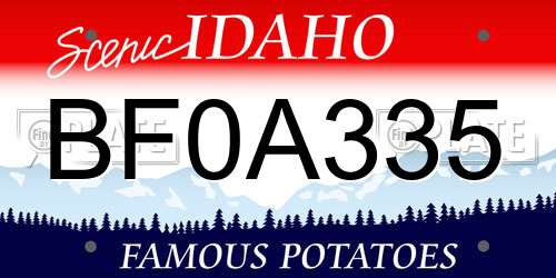 BF0A335 Idaho License Plate