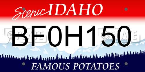 BF0H150 Idaho License Plate
