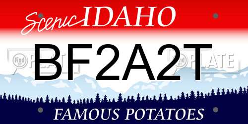 BF2A2T Idaho License Plate