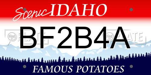 BF2B4A Idaho License Plate