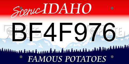 BF4F976 Idaho License Plate