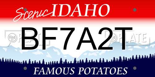 BF7A2T Idaho License Plate