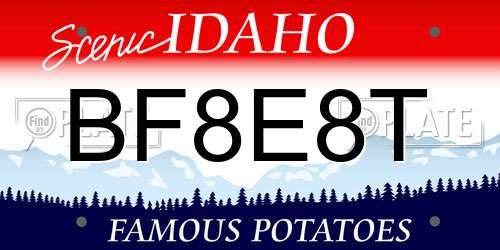 BF8E8T Idaho License Plate
