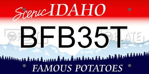 BFB35T Idaho License Plate