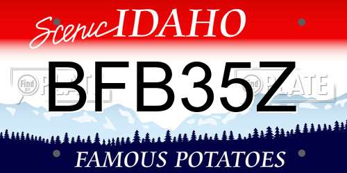 BFB35Z Idaho License Plate