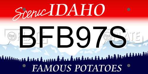 BFB97S Idaho License Plate