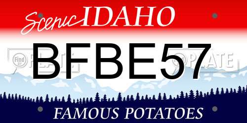BFBE57 Idaho License Plate
