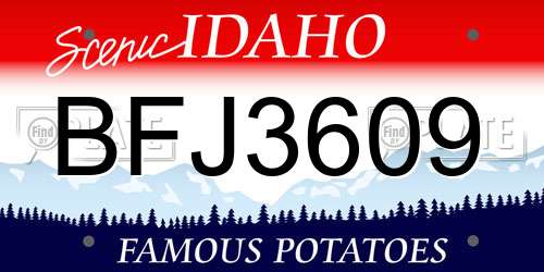 BFJ3609 Idaho License Plate
