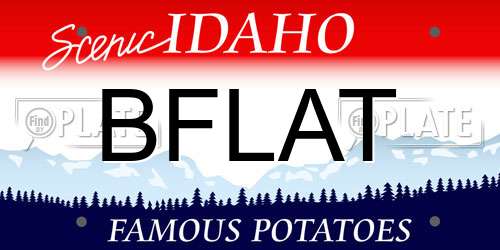 BFLAT Idaho License Plate