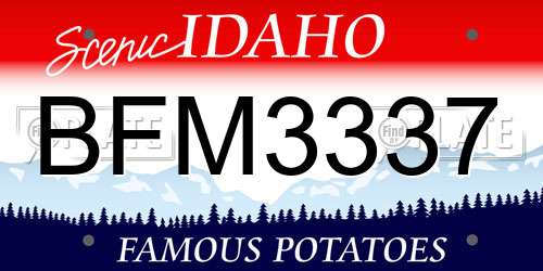 BFM3337 Idaho License Plate