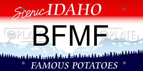 BFMF Idaho License Plate