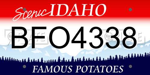 BFO4338 Idaho License Plate