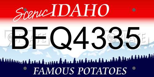 BFQ4335 Idaho License Plate