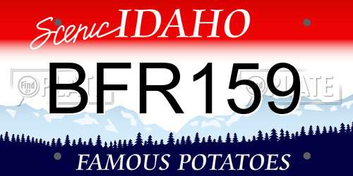 BFR159 Idaho License Plate