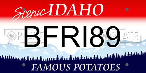 BFRI89 Idaho License Plate