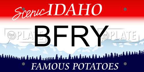 BFRY Idaho License Plate