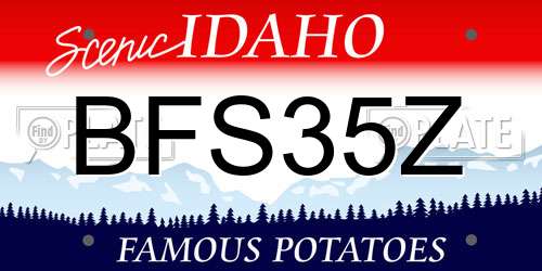 BFS35Z Idaho License Plate