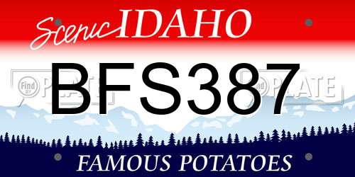 BFS387 Idaho License Plate