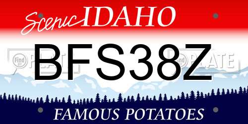 BFS38Z Idaho License Plate