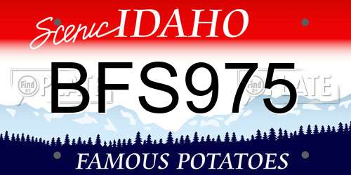 BFS975 Idaho License Plate