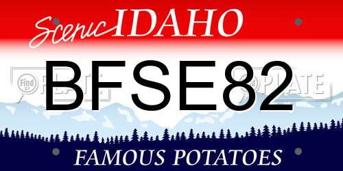 BFSE82 Idaho License Plate