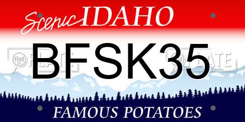 BFSK35 Idaho License Plate