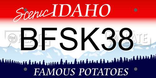 BFSK38 Idaho License Plate