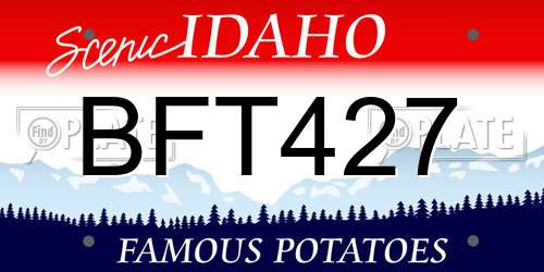 BFT427 Idaho License Plate