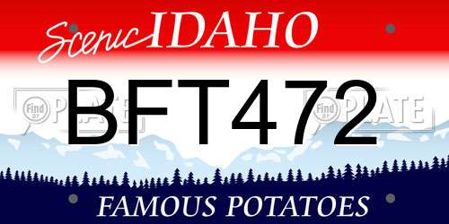 BFT472 Idaho License Plate