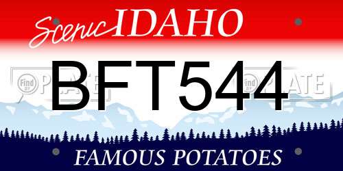 BFT544 Idaho License Plate