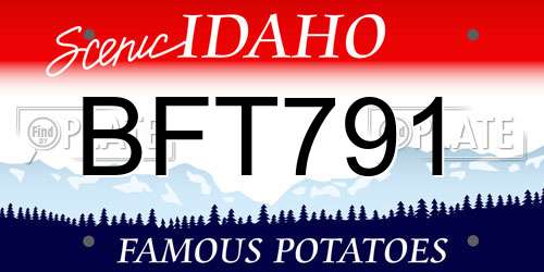 BFT791 Idaho License Plate