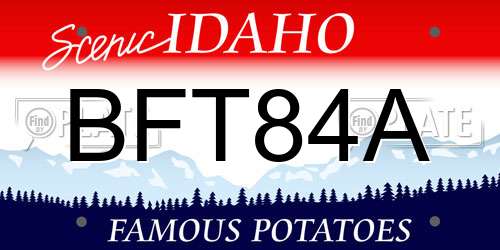 BFT84A Idaho License Plate