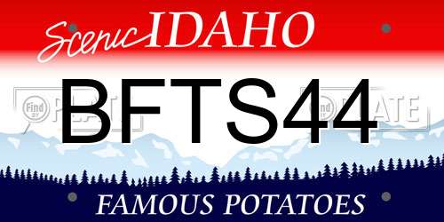 BFTS44 Idaho License Plate