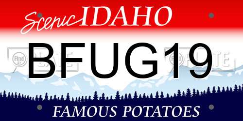 BFUG19 Idaho License Plate
