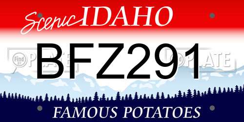 BFZ291 Idaho License Plate
