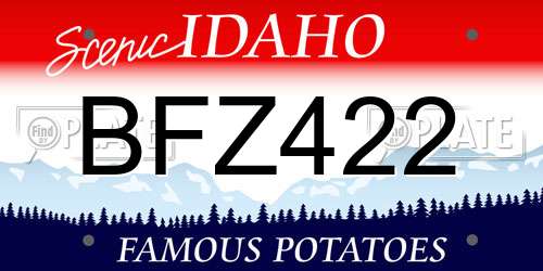 BFZ422 Idaho License Plate