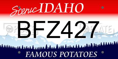 BFZ427 Idaho License Plate