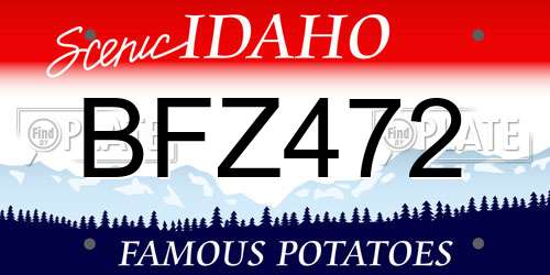 BFZ472 Idaho License Plate